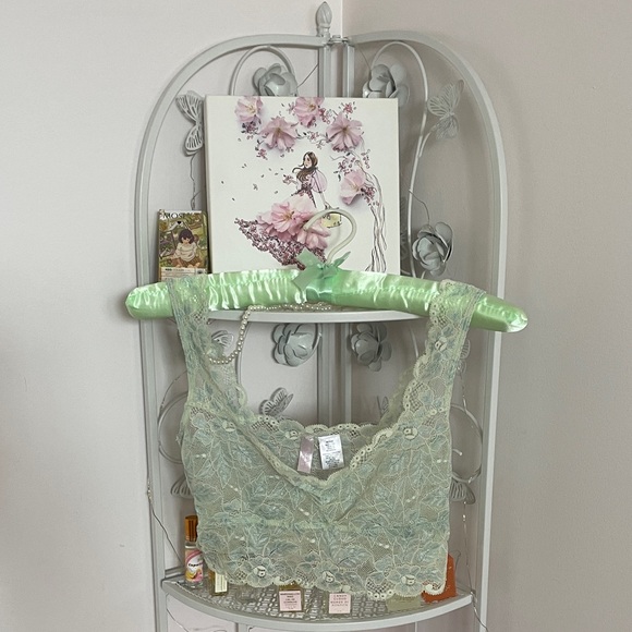 Victoria's Secret Other - 🧚‍♀️ Victoria's Secret Mint Floral Lace Bralette M